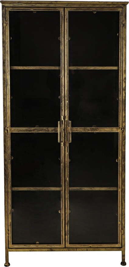 Kovová vitrína ve zlaté barvě 80x180 cm Fletcher - HSM collection HSM collection