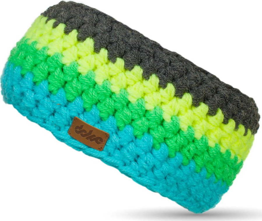Ručně háčkovaná čelenka DOKE Stripes Blue DOKE