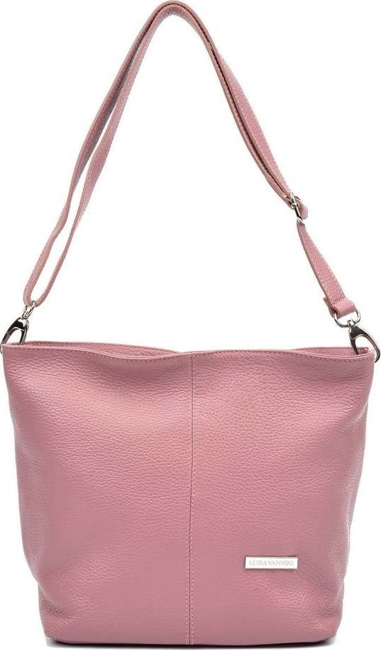 Růžová kožená kabelka Luisa Vannini Gratia Luisa Vannini