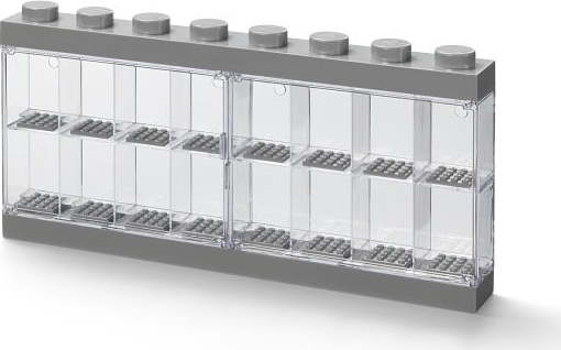 Šedá sběratelská skříňka na 16 minifigurek - LEGO® LEGO