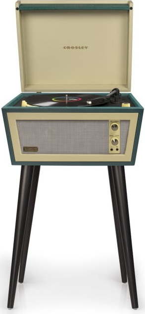 Zelený gramofon na nohách Crosley Sterling Green Crosley