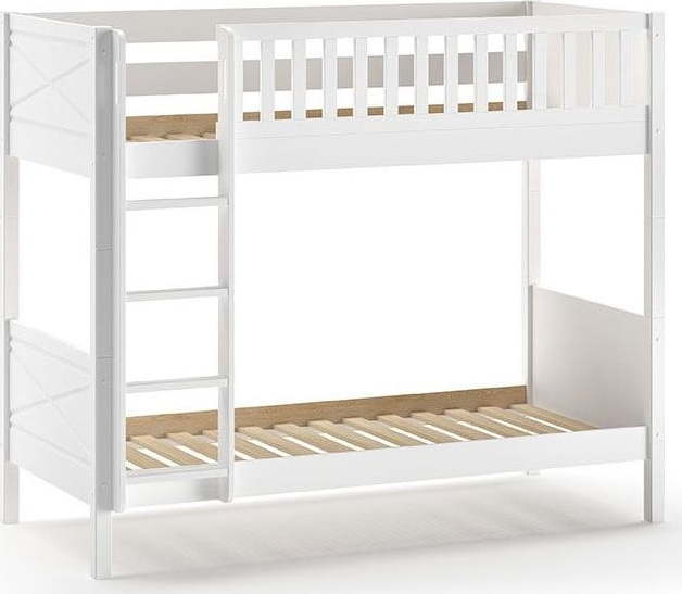 Bílá patrová dětská postel 90x200 cm Scott - Vipack Vipack