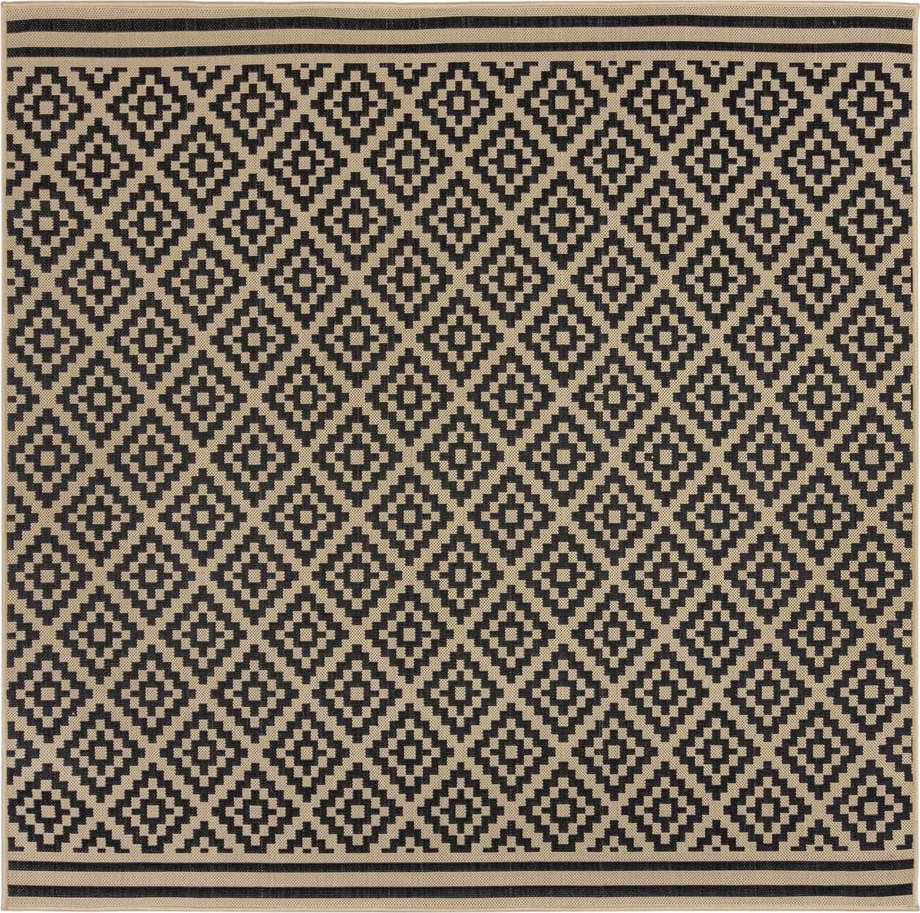 Černo-béžový venkovní koberec 200x200 cm Moretti - Flair Rugs Flair Rugs