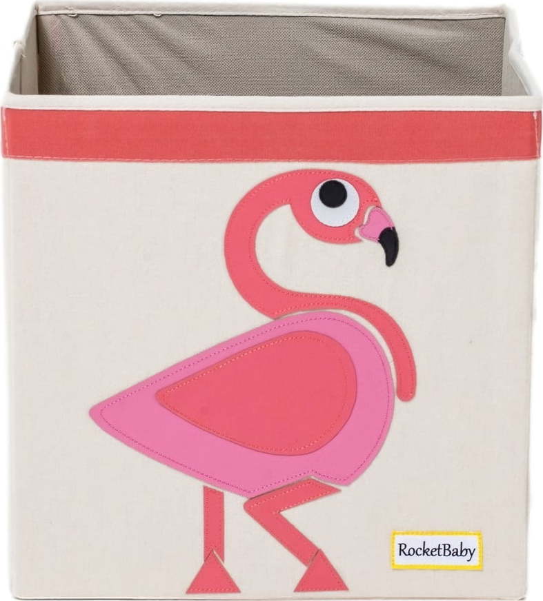 Látkový dětský úložný box Mingo the Flamingo - Rocket Baby Rocket Baby