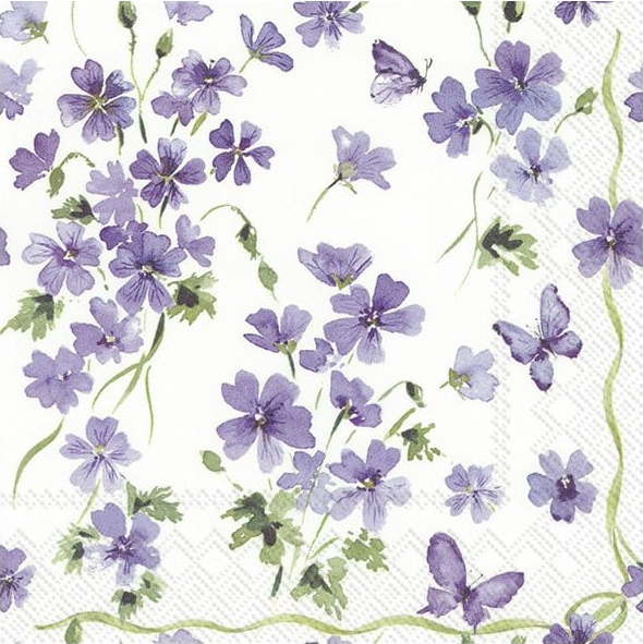 Papírové ubrousky v sadě 20 ks Purple Spring - IHR IHR