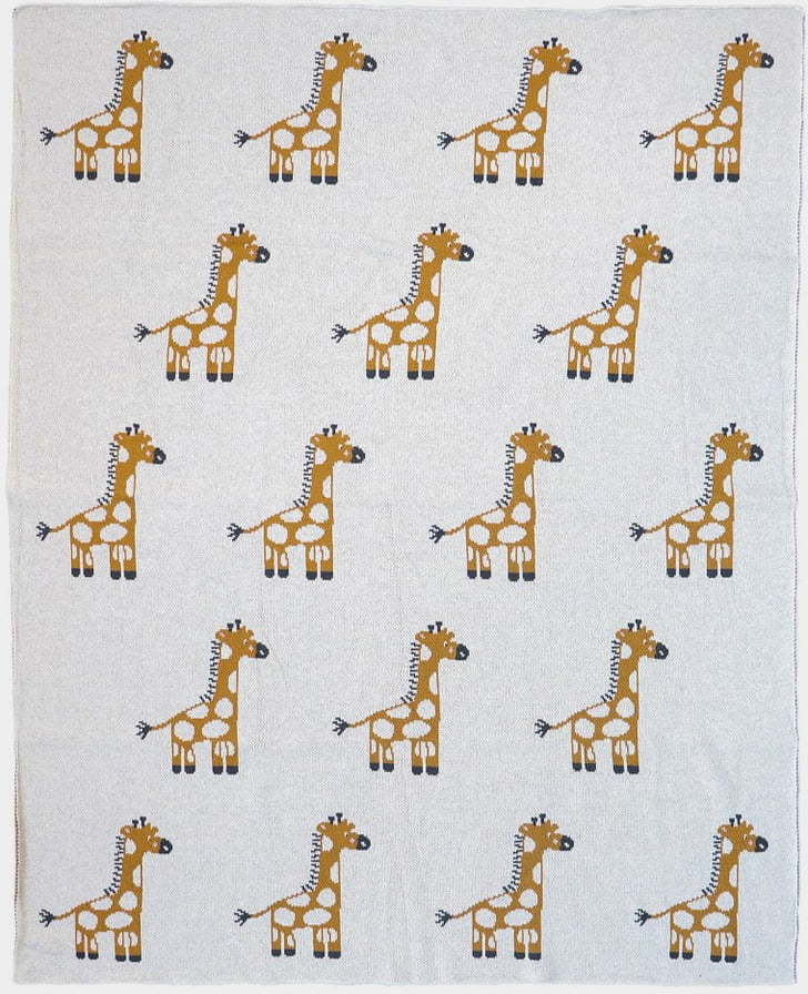 Béžová bavlněná dětská deka 100x80 cm Giraffe - Rocket Baby Rocket Baby