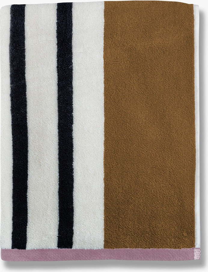 Bílo-hnědý bavlněný ručník 50x95 cm Boudoir – Mette Ditmer Denmark Mette Ditmer Denmark