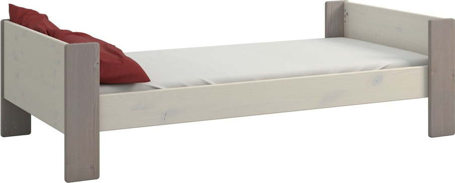 Bílo-šedá dětská postel z borovicového dřeva 90x200 cm Steens for Kids - Tvilum Tvilum