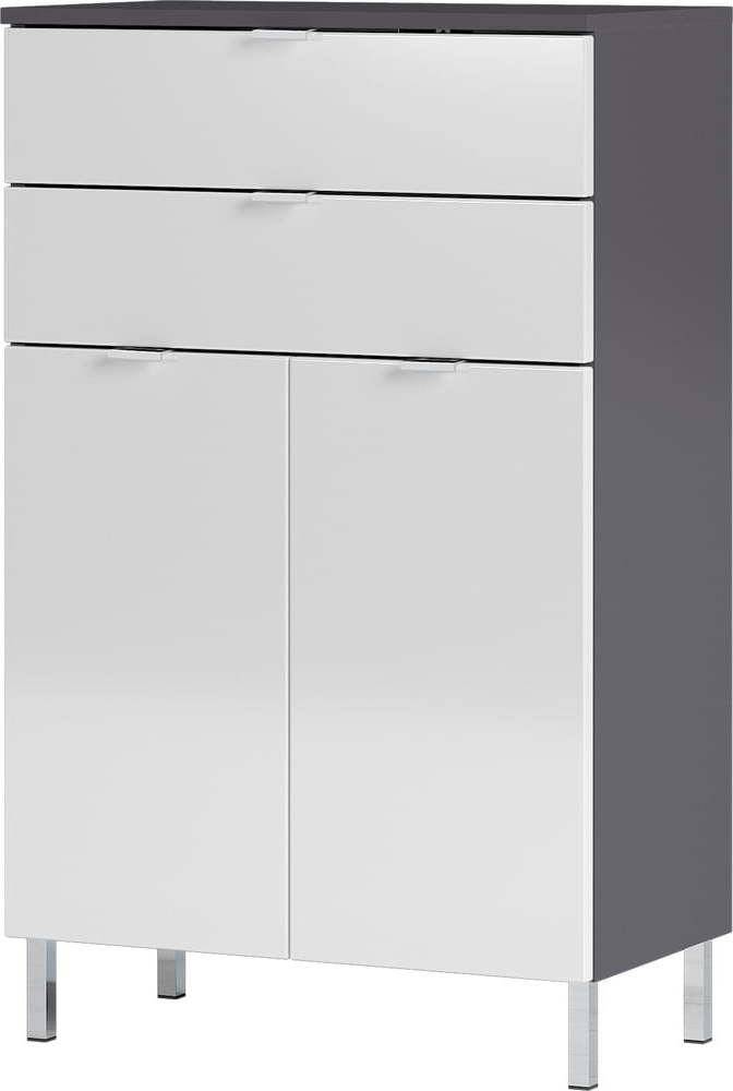 Bílo-šedá vysoká koupelnová skříňka 60x97 cm Mauresa - Germania Germania