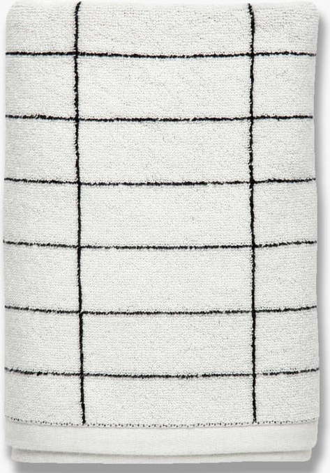 Bílý bavlněný ručník 50x100 cm Tile Stone – Mette Ditmer Denmark Mette Ditmer Denmark