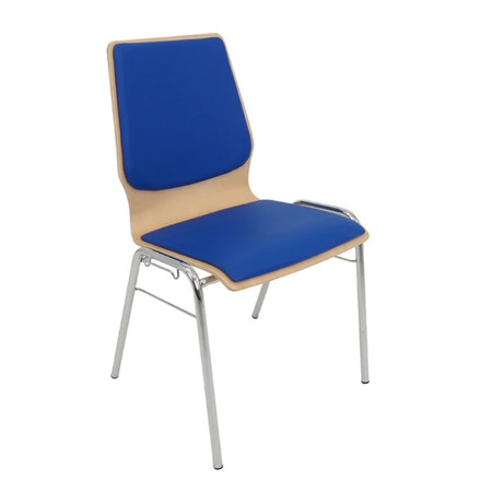 Čalouněná konferenční židle SVEZIA Tmavě modrá Mazur