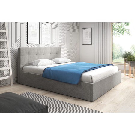 Čalouněná postel LAURA rozměr 120x200 cm Světle šedá TT-FURNITURE