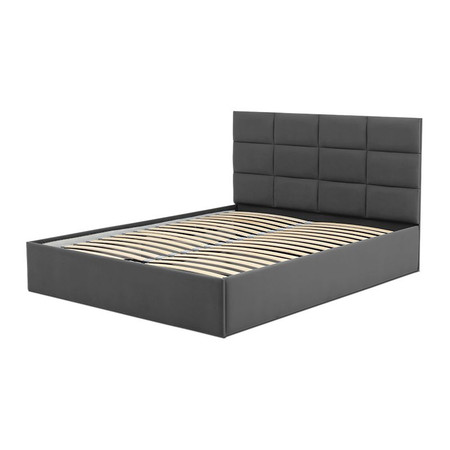 Čalouněná postel TORES bez matrace rozměr 140x200 cm Tmavě šedá SG-nábytek