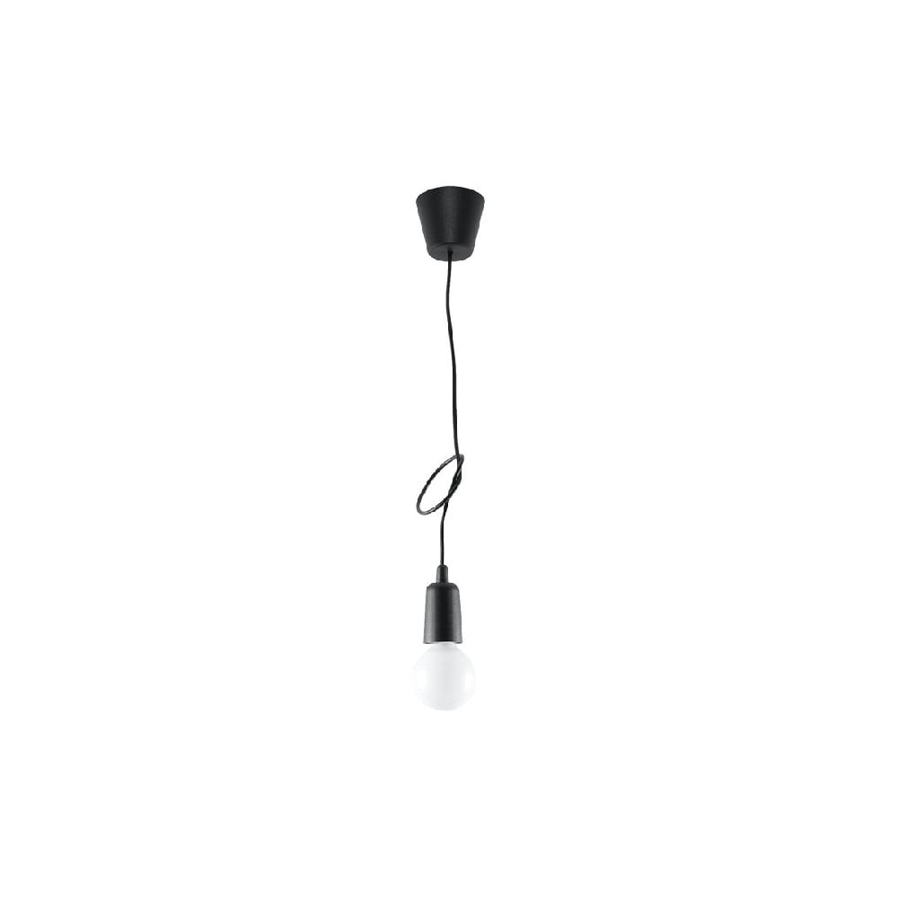 Černé závěsné svítidlo 9x9 cm Rene - Nice Lamps Nice Lamps