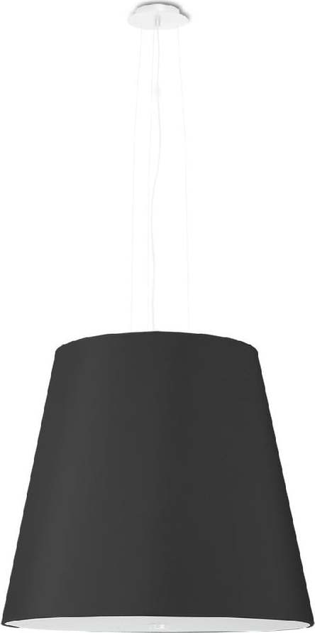 Černé závěsné svítidlo se skleněným stínidlem ø 50 cm Tresco – Nice Lamps Nice Lamps