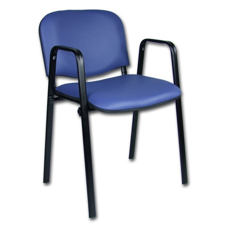 Konferenční židle ISO eko-kůže s područkami Modrá D4 EKO Mazur