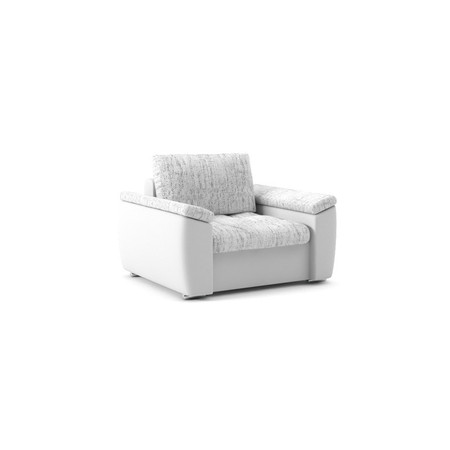 Křeslo VEGAS Světle šedá/bílá eko-kůže SG-nábytek