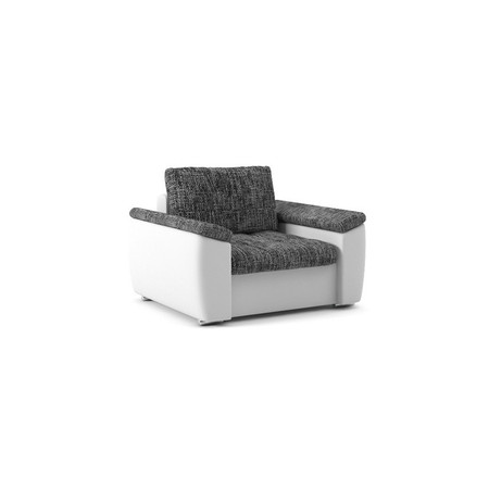 Křeslo VEGAS Tmavě šedá/bílá eko-kůže SG-nábytek