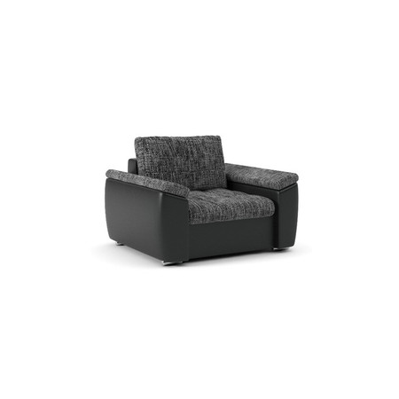 Křeslo VEGAS Tmavě šedá/černá eko-kůže SG-nábytek