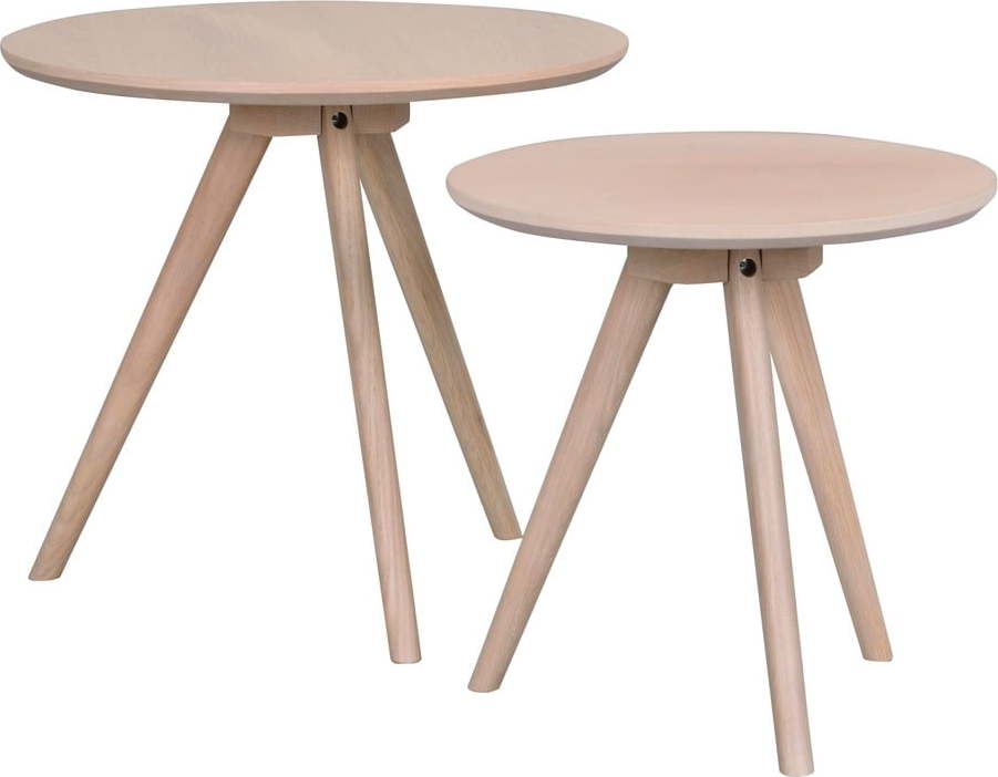 Kulatý odkládací stolek z dubového dřeva ø 50 cm Yumi - Rowico Rowico