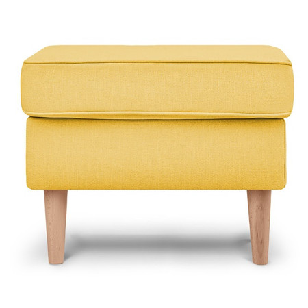Kvalitní čalouněný taburet (podnožka) Žlutá SG-nábytek