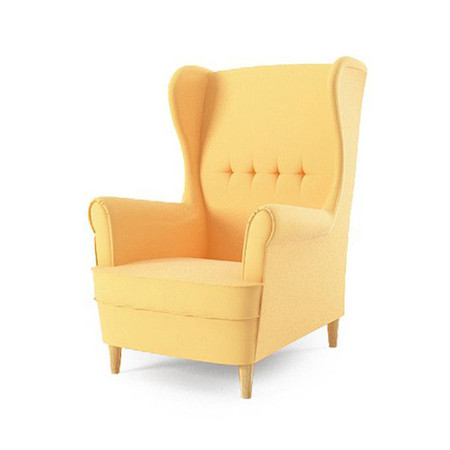 Kvalitní křeslo ušák Žlutá SG-nábytek