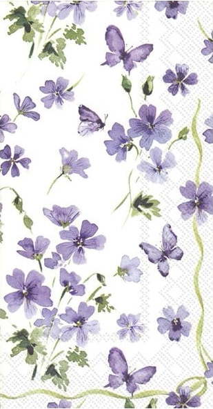 Papírové ubrousky v sadě 16 ks Purple Spring - IHR IHR
