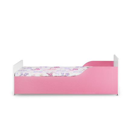 Postel s matrací PABIS - bílá/růžová SG-nábytek