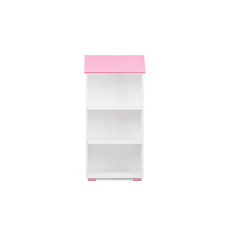 Regál PABIS 3P  -bílá/růžová SG-nábytek