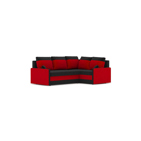 Rohová rozkládací sedací souprava MILTON II Pravá Černá/červená SG-nábytek