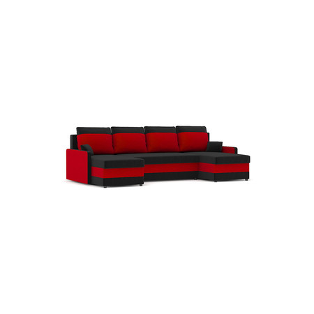 Rozkládací sedací souprava MILTON III Černá/červená SG-nábytek