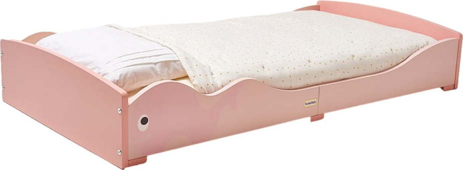 Růžová dětská postel 70x140 cm Whale - Rocket Baby Rocket Baby