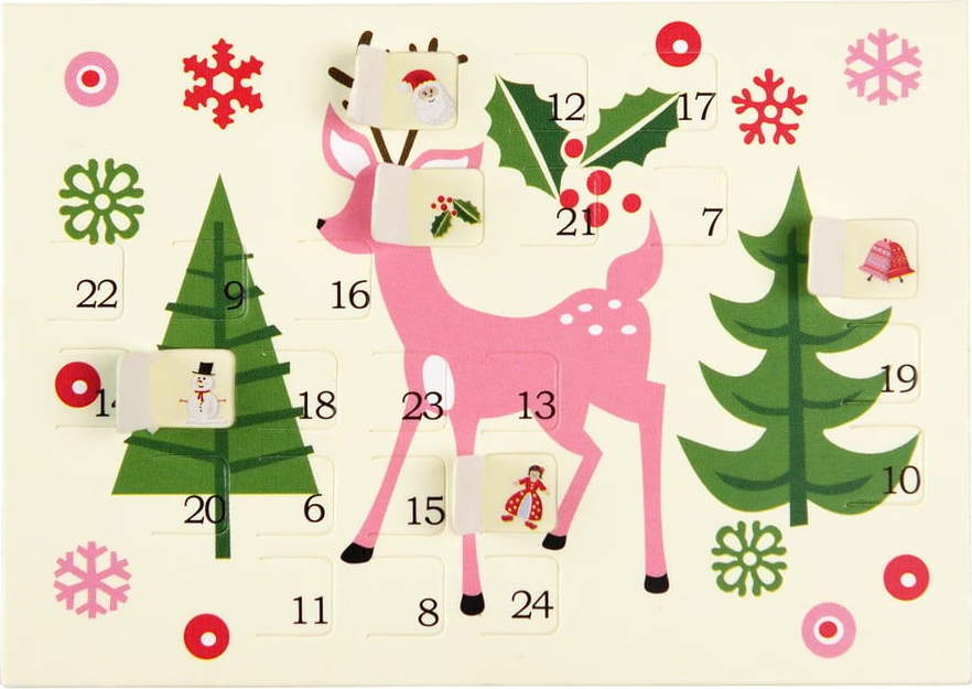 Vánoční karta v designu adventního kalendáře – Rex London Rex London