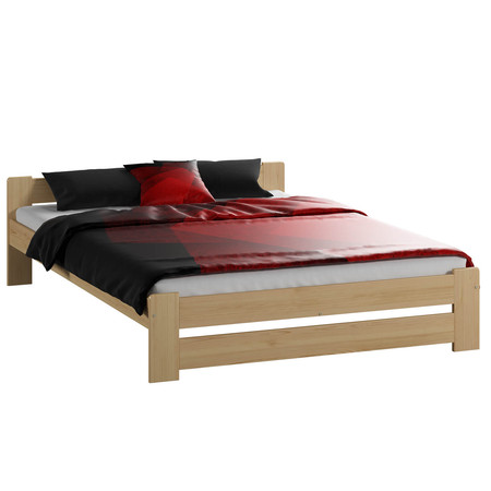Vyvýšená masivní postel Euro 120x200 cm včetně roštu Borovice Home Line