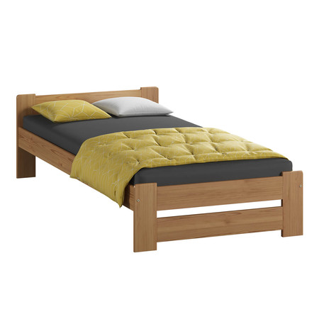Vyvýšená masivní postel Euro 80x200 cm včetně roštu Olše Home Line