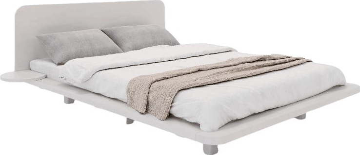 Bílá dvoulůžková postel z bukového dřeva 140x200 cm Japandic – Skandica SKANDICA