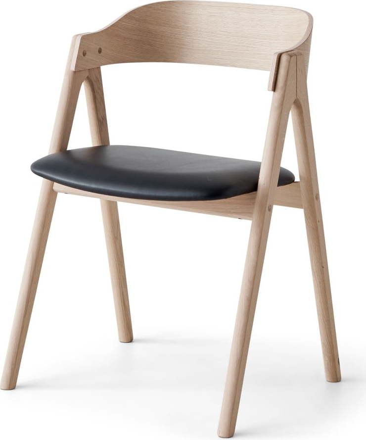 Černá/přírodní kožená jídelní židle Mette – Hammel Furniture Hammel Furniture