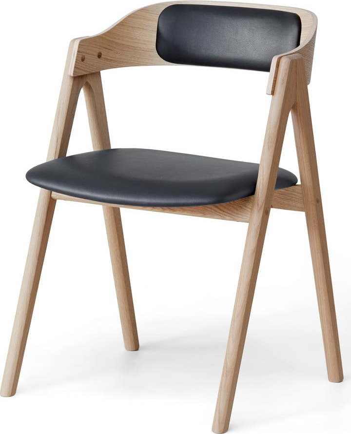 Černá/přírodní kožená jídelní židle Mette – Hammel Furniture Hammel Furniture