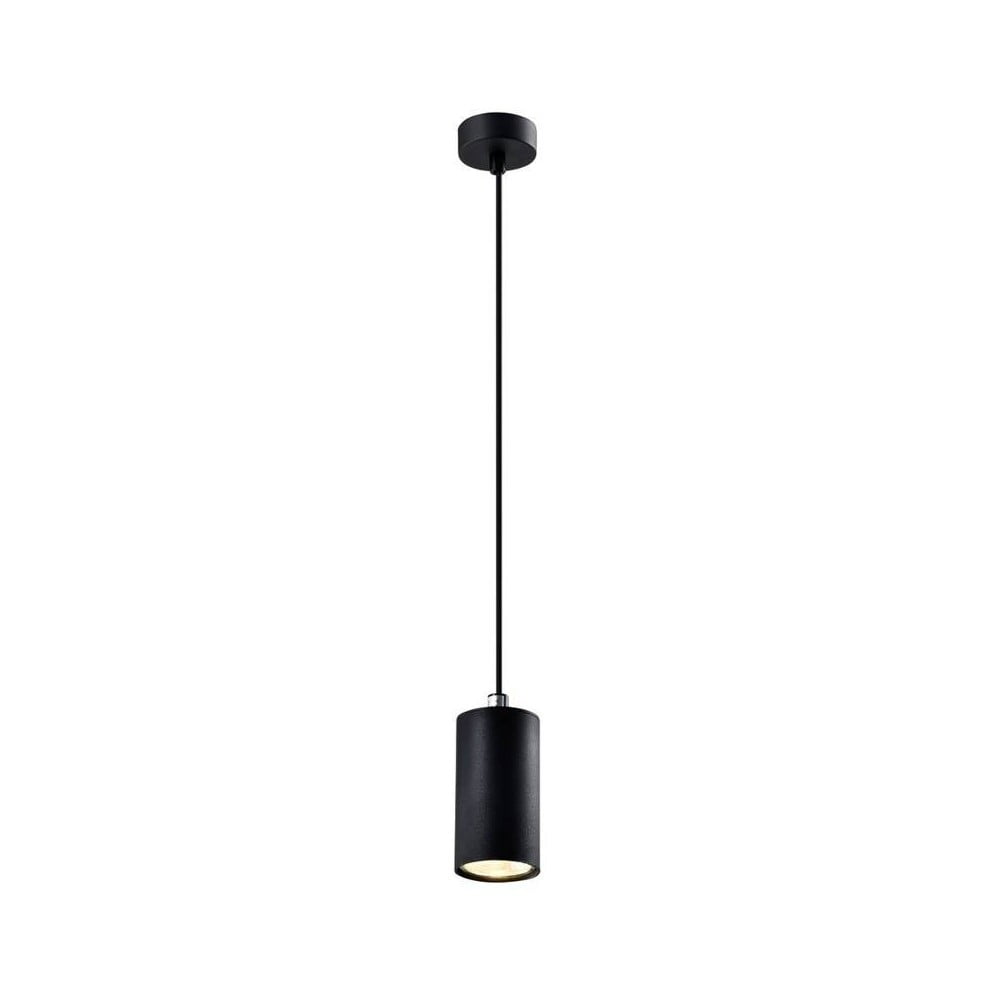 Černé závěsné svítidlo s kovovým stínidlem ø 7 cm Tubo – Candellux Lighting Candellux Lighting