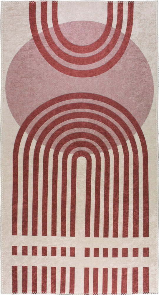 Červeno-bílý pratelný koberec 160x230 cm – Vitaus Vitaus