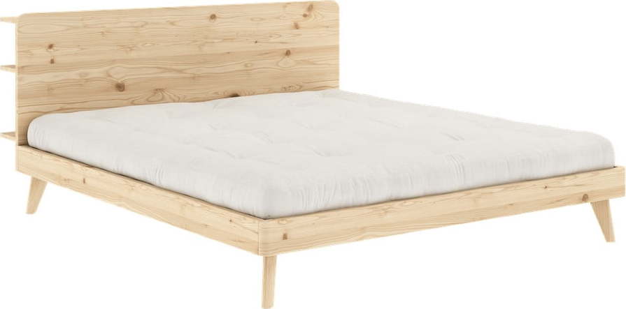 Dvoulůžková postel s roštem 180x200 cm v přírodní barvě Retreat – Karup Design Karup Design