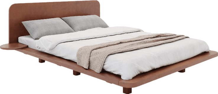 Hnědá dvoulůžková postel z bukového dřeva 160x200 cm Japandic – Skandica SKANDICA