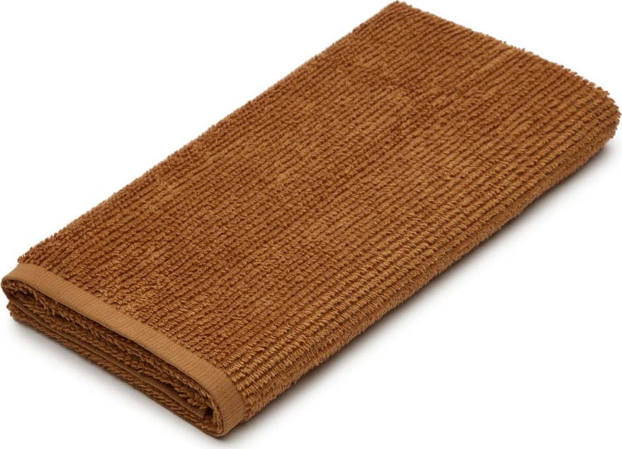 Hnědý bavlněný ručník 70x140 cm Yeni – Kave Home Kave Home