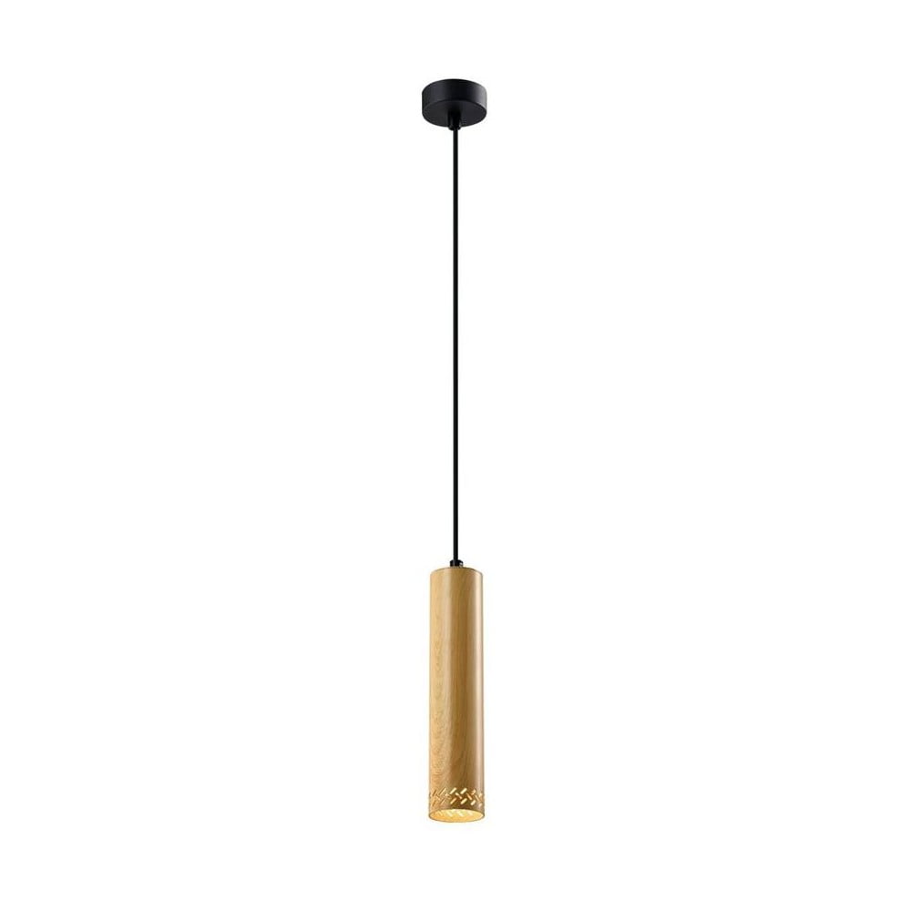 Závěsné svítidlo s kovovým stínidlem v černo-zlaté barvě ø 7 cm Tubo – Candellux Lighting Candellux Lighting