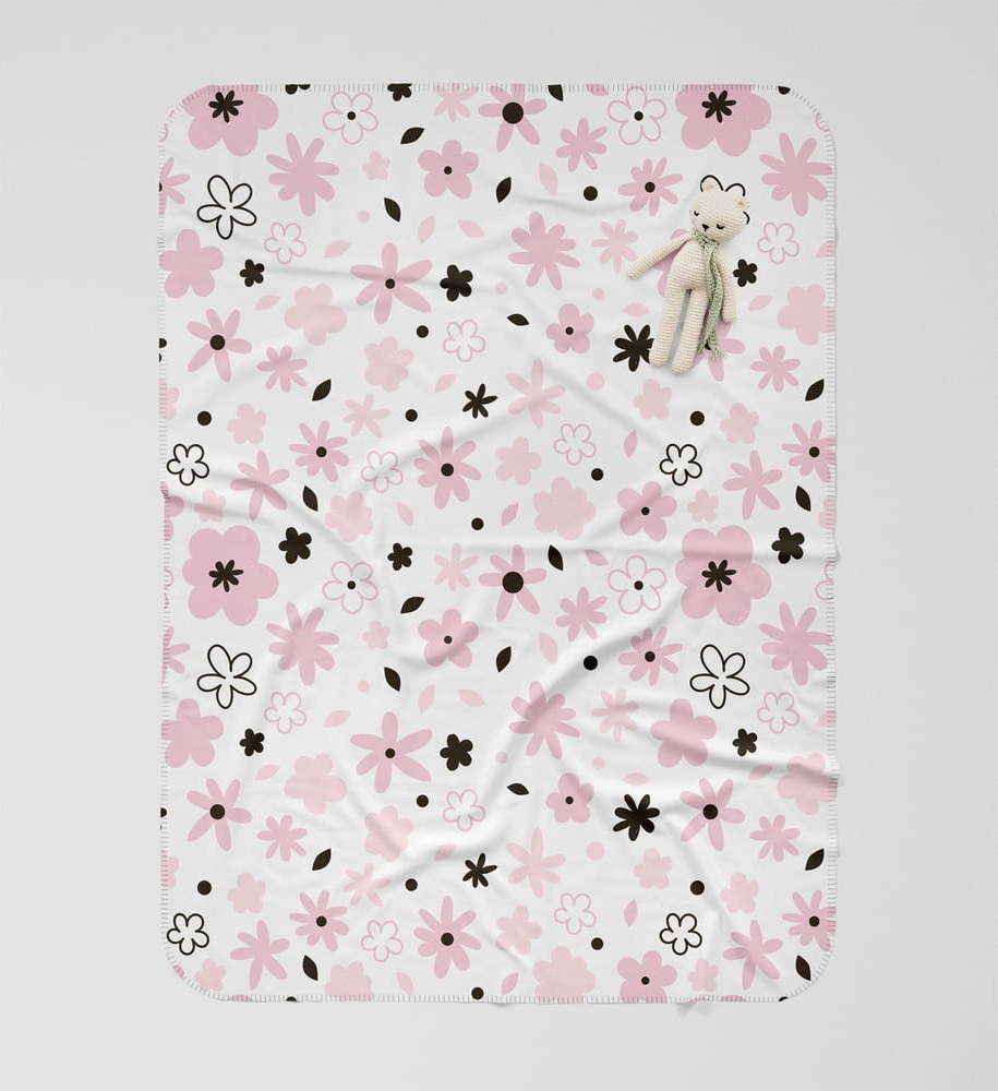 Bílo-růžová dětská deka 85x125 cm – OYO kids OYO kids