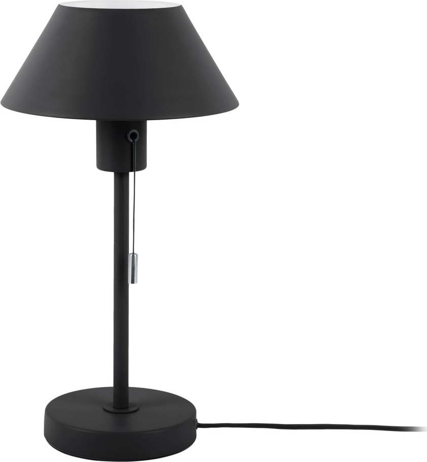 Černá stolní lampa s kovovým stínidlem (výška 36 cm) Office Retro – Leitmotiv Leitmotiv