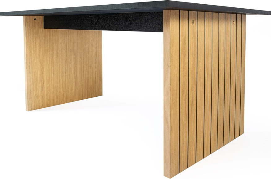 Jídelní stůl s deskou v dubovém dekoru 90x160 cm Stripe – Woodman Woodman