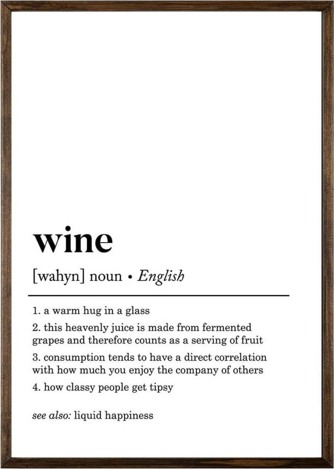 Plakát 50x70 cm Wine – Wallity Wallity