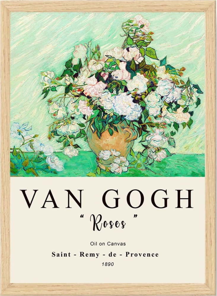 Plakát v rámu 35x45 cm Vincent Van Gogh – Wallity Wallity
