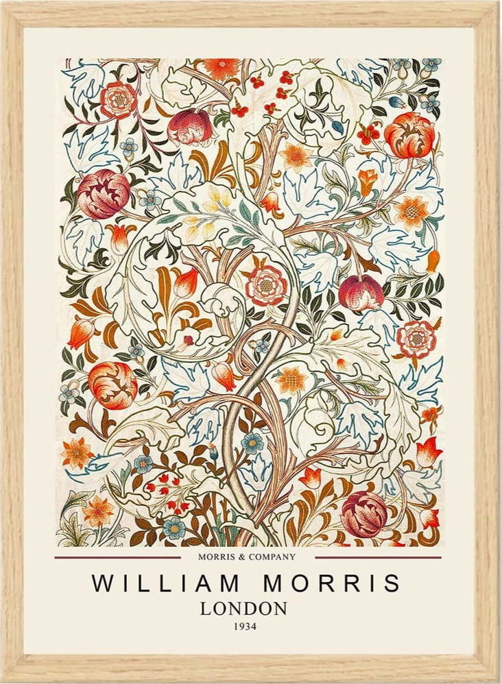 Plakát v rámu 35x45 cm William Morris – Wallity Wallity